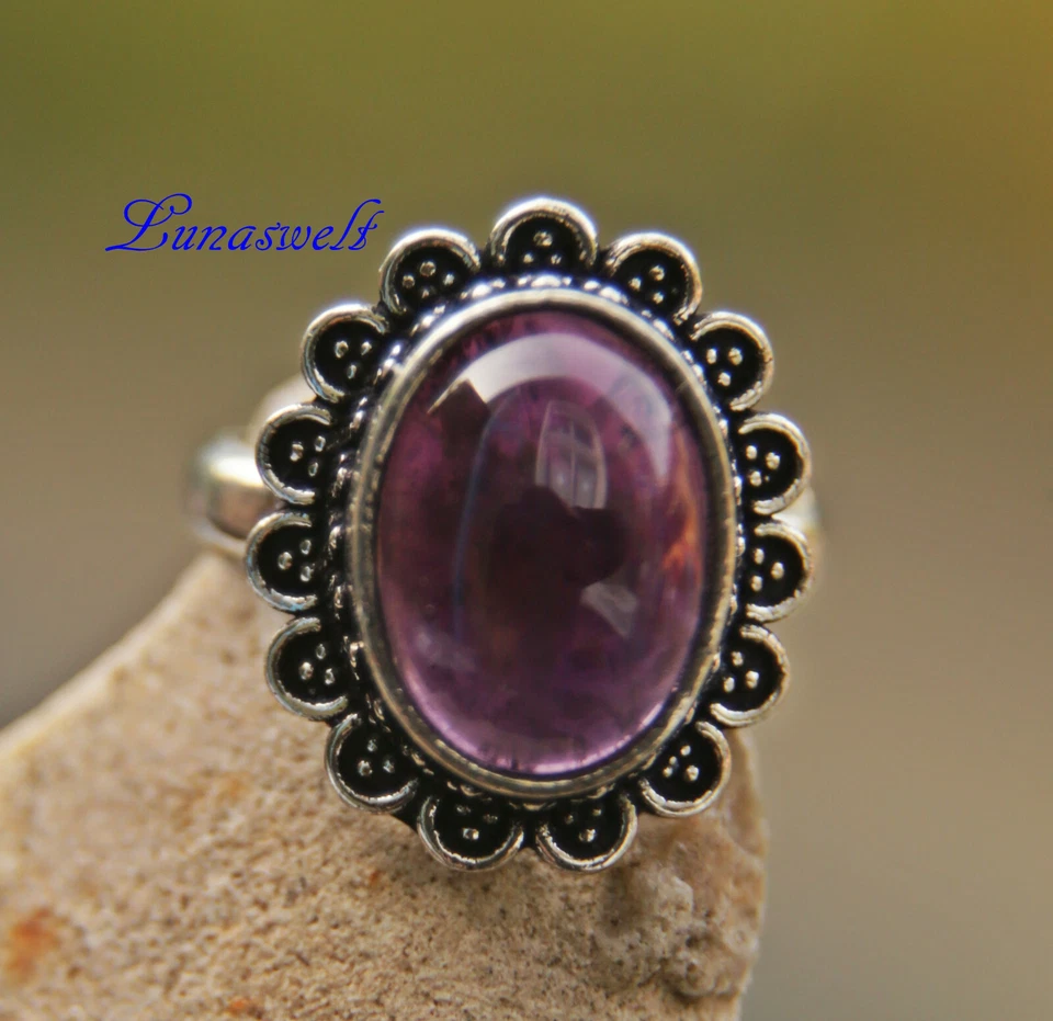 Ring mit Amethyst Grösse einstellbar  - Bild 2 von 3