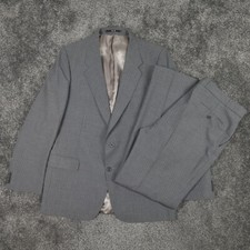 Daks Mens Suit Mens 44R Grey Blazer & Trousers 38 38x32 Wool Blend 2Pc Formal