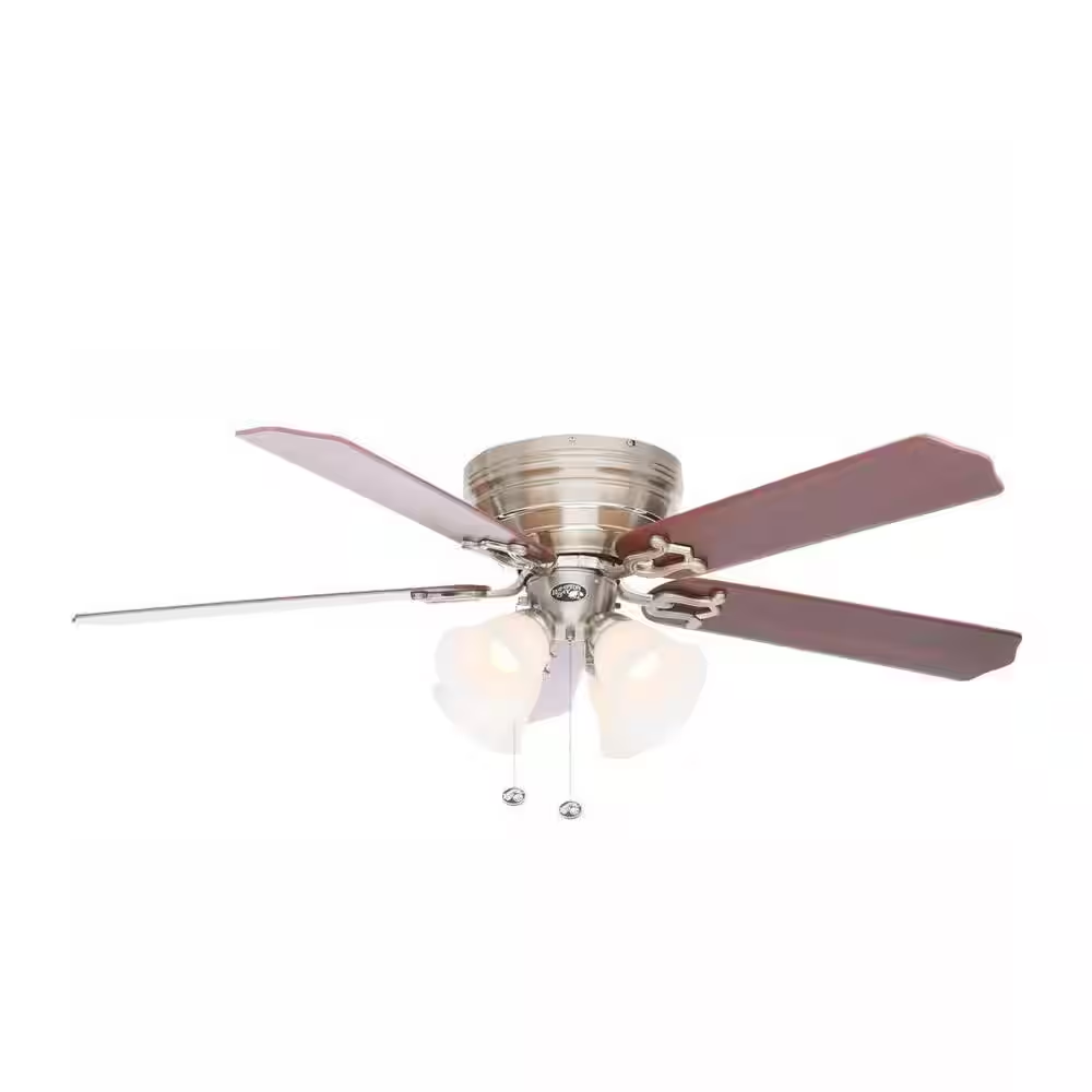 Carriage House 52 In. Indoor LED Brushed Nickel Ceiling Fan with