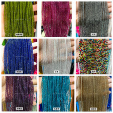 Wholesale 5 Strands 3MM Faceted Multicolor Spinel Round Loose Beads 15" AAA
