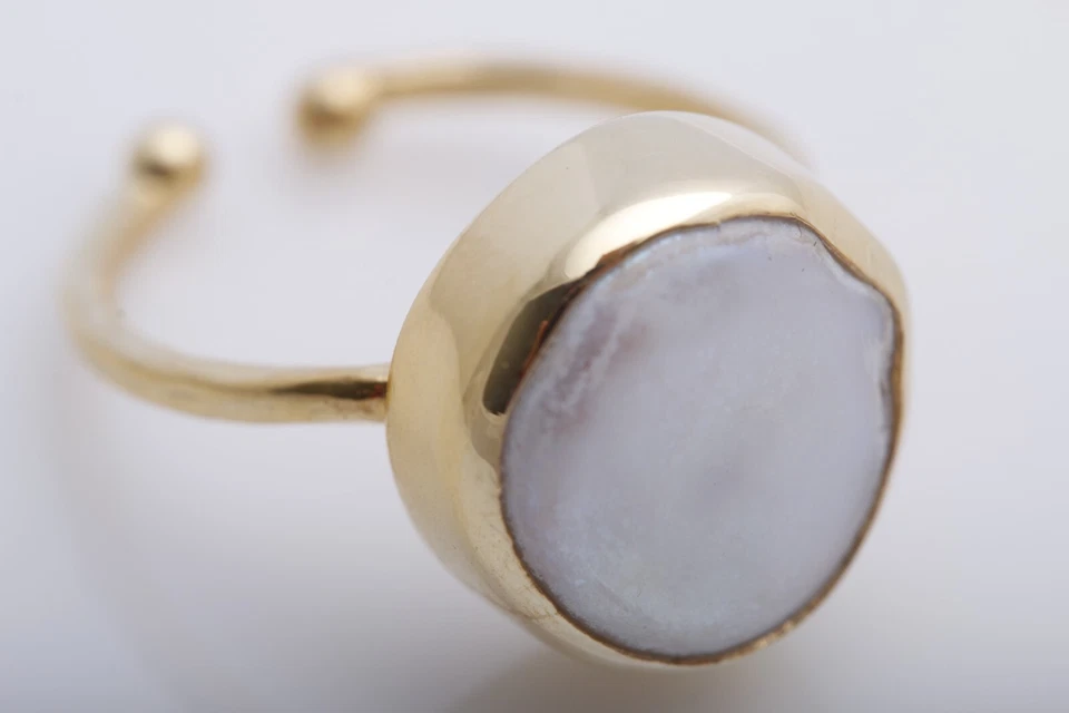 ¡Diseño especial! Juego de joyas turcas hechas a mano perlas blancas de plata de ley 925 Foto 2 de 4