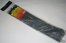 Forney 62040 Standard Duty Black Cable Ties 14" Long Nylon 50 lb Cap 25 pk