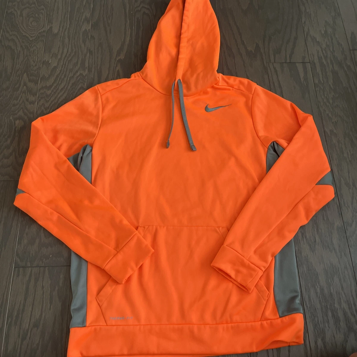 Nike KO Therma-Fit Pullover Sweatshirt Orange Gray Medium EUC | eBay