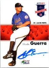 Deolis Guerra signed Baseball Card (St. Lucie Mets) 2008 Tristar Projections #30
