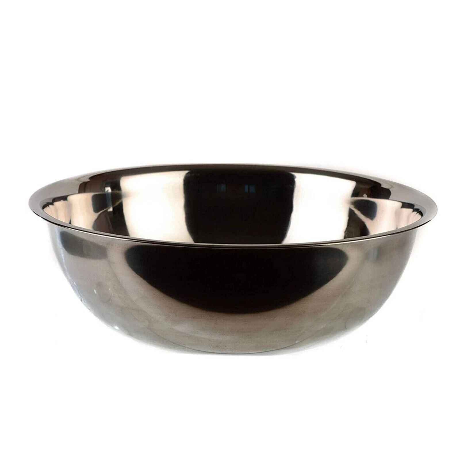 16 Quart Large Stainless Steel Mixing Bowl - Baking Bowl, Flat Base Bowl