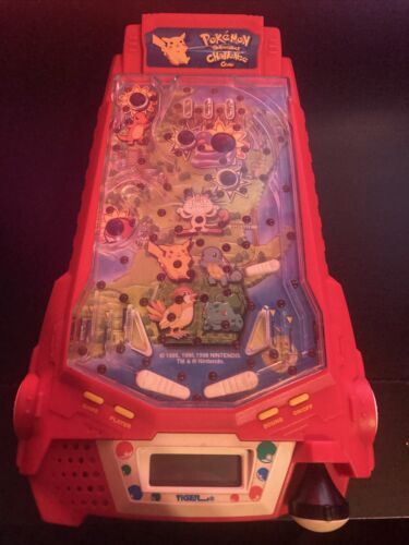 🔥Vintage 1999 Tiger Pokemon Thundershock Challenge Pinball Game🔥 - Zdjęcie 1 z 3