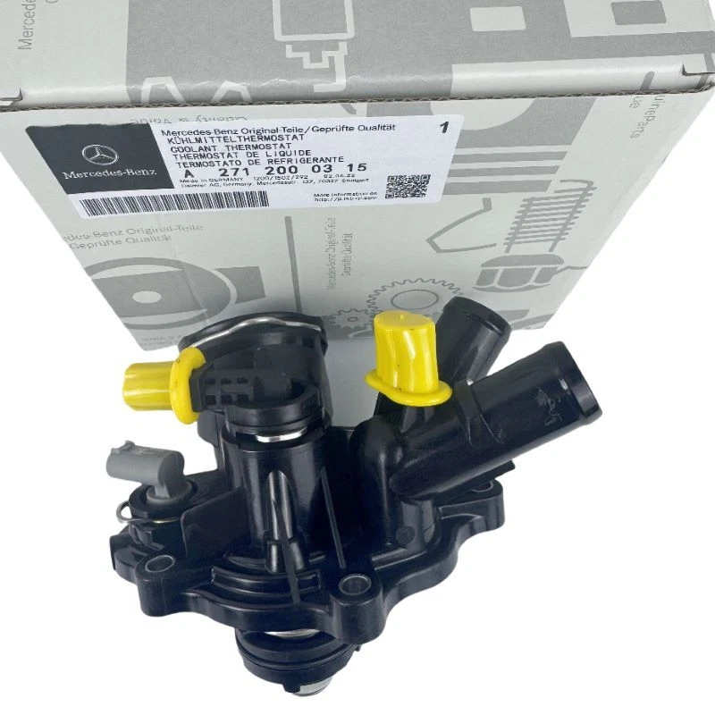 Mercedes Benz C250 SLK250 A2712000315 Thermostat with Housing &Seals 103 deg. C Foto 4 de 4