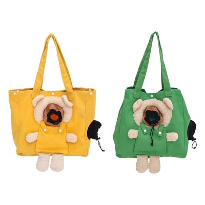Katzentragetasche, vielseitige Katzen-Canvas-Handtasche für Spaziergänge,