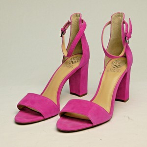 fuchsia pink block heels