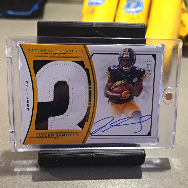 Panini 2018 National Treasures Jaylen Samuels RMS-JSA RPS Green Auto Patch /38