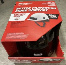 Milwaukee 48-73-1331 Black Front Brim Hard Hat Helmet with BOLT - Class E