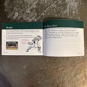 TMNT Teenage Mutant Ninja Turtles Tournament Fighters NES Instruction Booklet