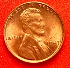 1947-P Lincoln Wheat Cent Penny GEM RED BU From an Original Bank Roll