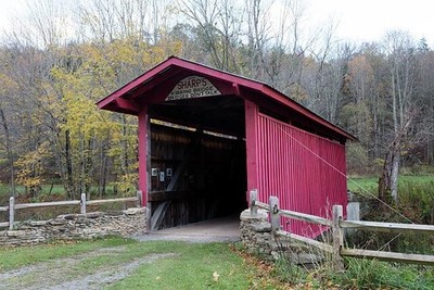Photo:Slaty Fork West Virginia 2015 Sharp's Kissing Bridge Covered Bridge