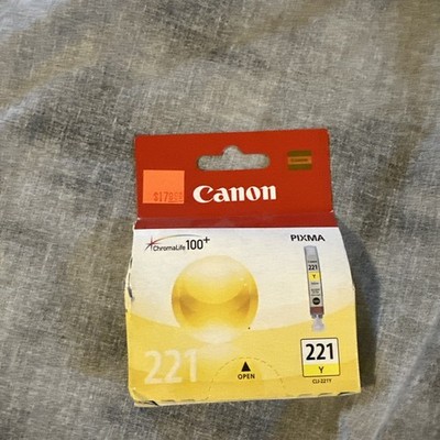   Ship NEW Genuine Canon Pixma CLI-221Y 221 Yellow Ink Cartridge - Sealed