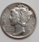 🔴 1936  P Mercury Dime VG Very Good 90% Silver 10c US Coin Collectible