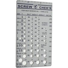 Made in USA No.1 to 5/16 Inch Stainless Steel Inch Thread Screw Checker