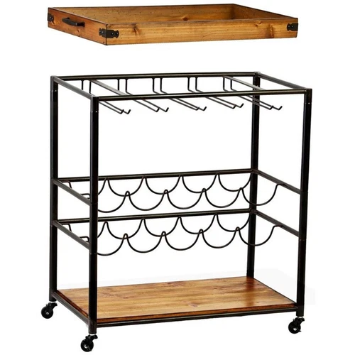 SEI Furniture Mayson Bar Cart - Thumbnail 3
