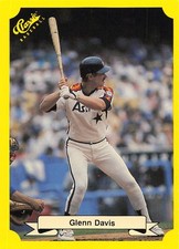 Glenn Davis 1987 Classic Update Yellow 107  Astros  Baseball Card Green Back