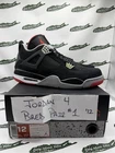 Air Jordan 4 Retro Bred 308497-089 Black Cement Grey Fire Red Size 12 New 2012