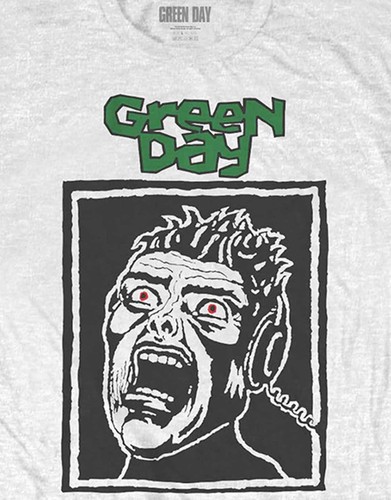Green Day T Shirt Scream Band Logo Kerplunk new Official Mens White - Picture 3 of 4