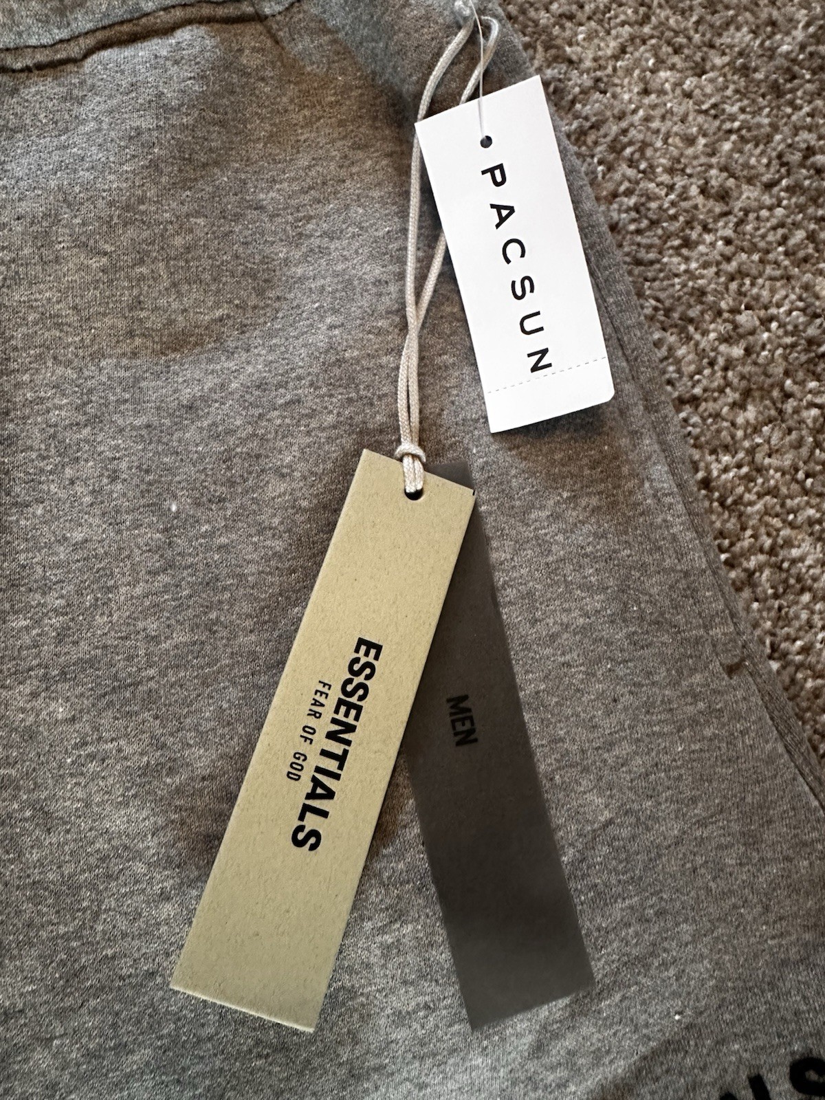 Essentials Fear of God Men's Fleece Sweatpants Gray XS Drawstring Pockets 3