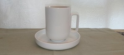 Tasse mit Untertasse Set von Asa Selection Porzellan Weiß