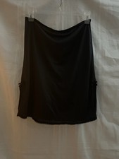 Vintage Mid Century Black Lace Half Slip Made In USA RN 17551