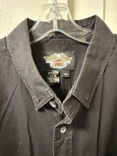 Harley-Davidson Shirt Mens 3XL Tall Black / Orange  Performance Short Sleeve HD
