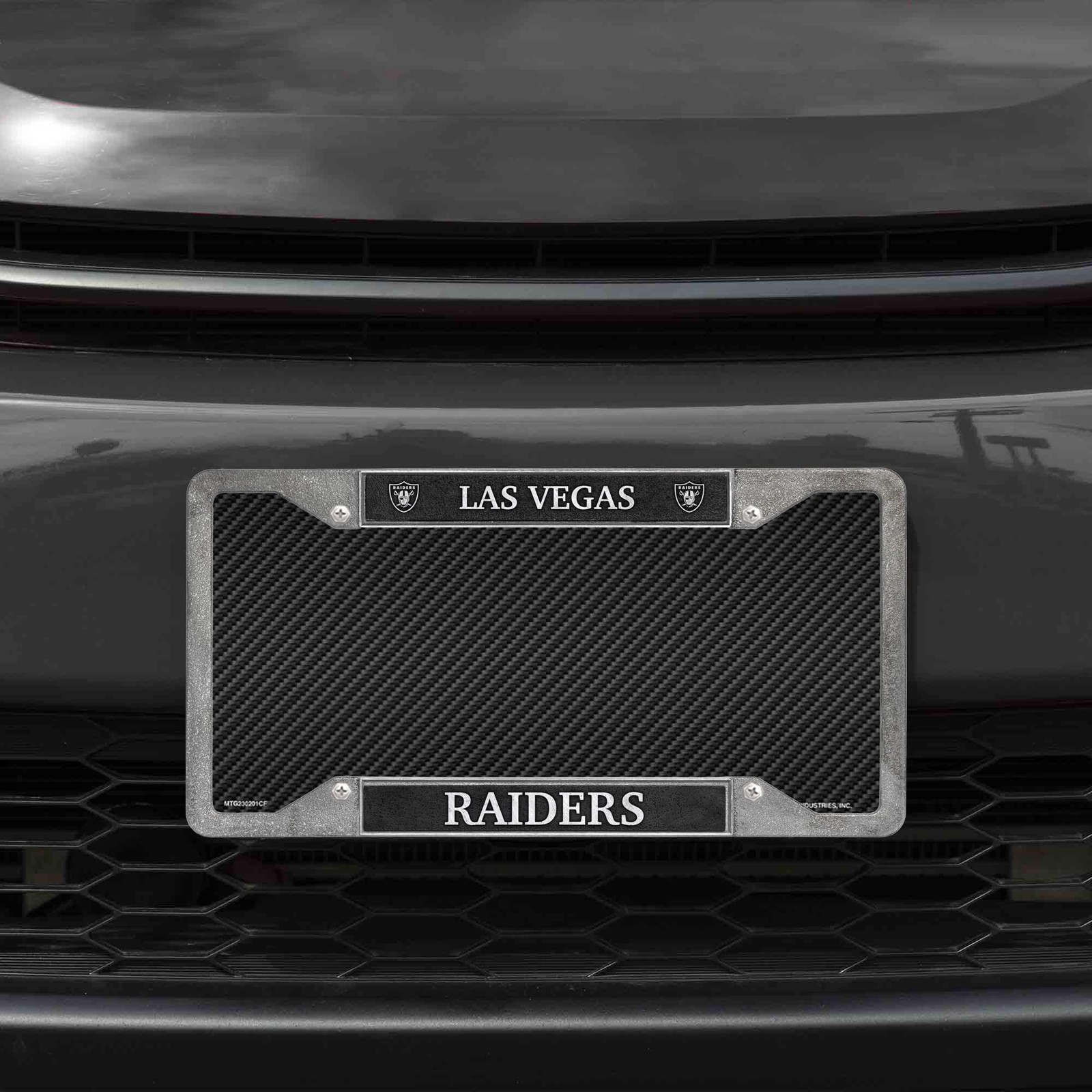 Rico Industries NFL Las Vegas Raiders Pewter License Plate Frame 12" x 6"