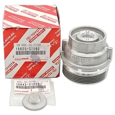 Genuine Toyota Oil Filter Housing Cap Holder 15620-31060 Plug 15643-31050