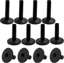 Hordion 12Pcs Cymbal Sleeves Long/Medium/Short Drum Sleeves, 8mm Black