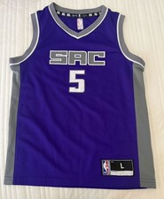 DeAaron Fox Sacramento Kings Jersey #5 Nike Purple Youth Large NBA