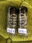 2 tubes matched pair philips miniwatt ecc40 discgetter … rare… see photo