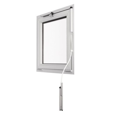 GEZE flexibles Gestänge ohne Zubehör OL90N weiß + EV1 700, 1000 und 1250 mm
