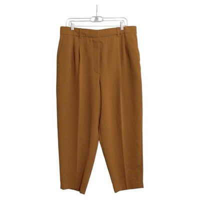 Wilfred Carrot Pant Size 16 Rust Brown Pleated Career Office Quiet Luxury