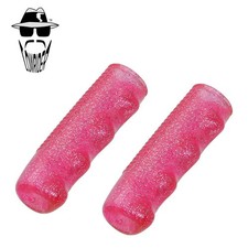 Original Lowrider Metallic Sparkle Flake Grips 7/8" x 95mm Sparkle Pink Pair.