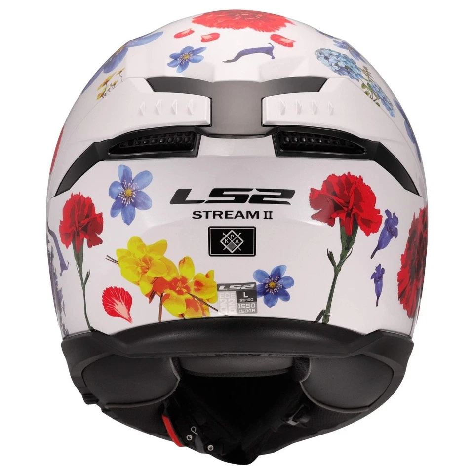 LS2 FF808 Stream II Flowers Integralhelm weiss - Bild 3 von 4