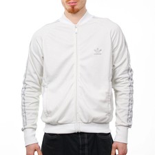 Adidas Trackjacket Trainingsjacke Trackjacket Weiß Silber Vintage Firebird Rare