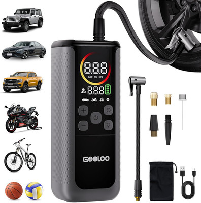 GOOLOO GT160 Dual Elektrische Luftpumpe, 160 PSI Akku Luftpumpe, 4-Fache Geschwi