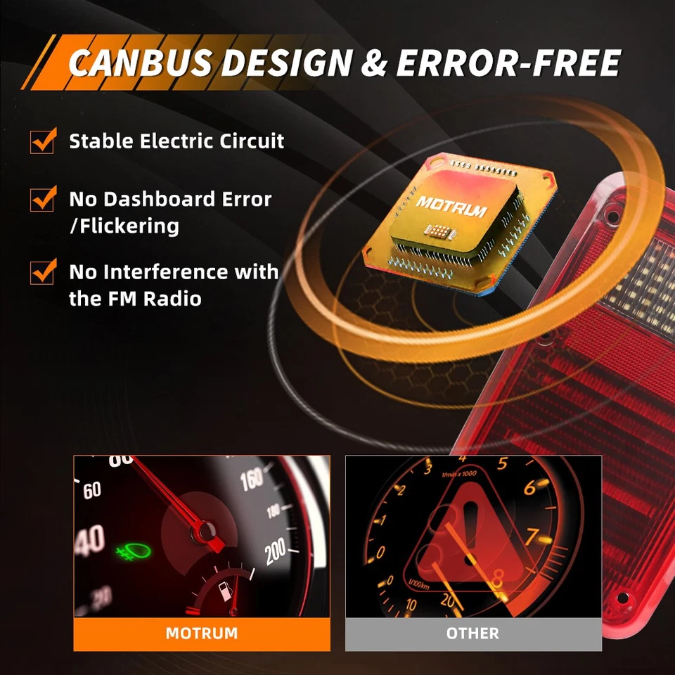 2X Red LED Rear Tail Brake Lights For Dodge B150 250 350 Plymouth PB100 150 250 - Image 3 of 4