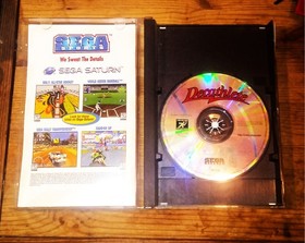 sega saturn decathlete with book & case
