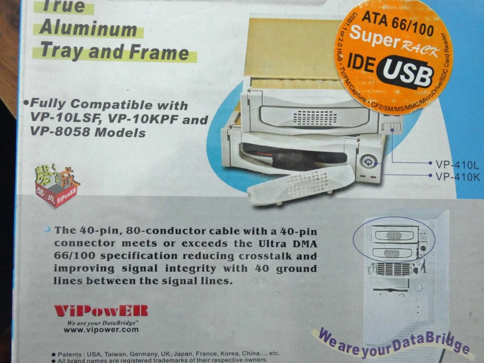 2 Fan Aluminum MobileRack UDMA 66/100 for 3.5" HDD Free US Shipping - Image 3 of 4