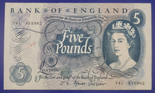 B312 1967 Fforde Five Pound Note T41 815962