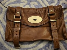 Mulberry Alexa Mini Clutch Soft Tan Leather. Cross body, detachable strap.