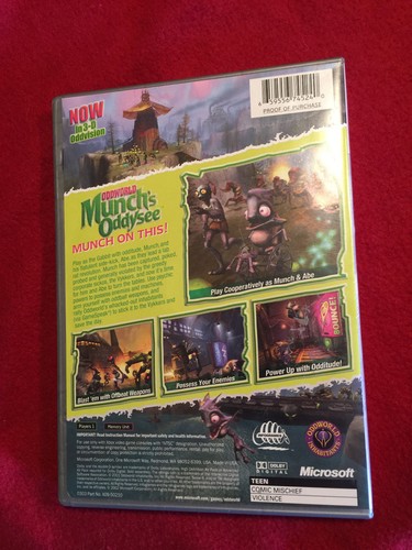 Original Microsoft XBox Video Game Oddworld Munch's Oddysee Rated T NICE - Picture 3 of 3