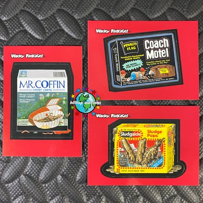 GARBAGE PAIL KIDS ANS2 WACKY PACKAGES 3-CARD RED PROMO SET 2004 ALL-NEW SERIES 2 - Image 1 of 2