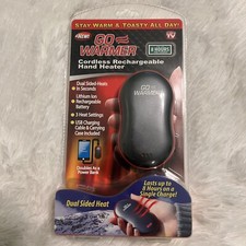 Go Warmer Cordless Rechargeble Hand Heater W/Flashlight & Power Bank Hand Warmer