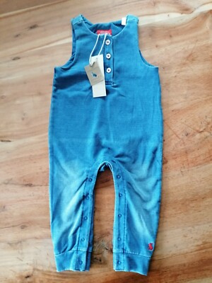 Tom Joule Joules Frankie Latzhose Hose Denim Blau Gr. 74 *NEU* 9-12 Monate NP35 