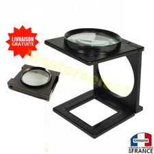 Loupe pliable de table a poser 75mm pour compte fils carte philatelie
